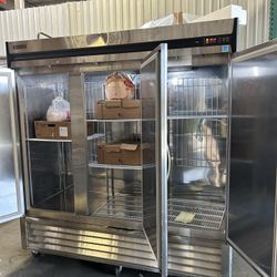 Master-bilt Like New Commercial Freezer 3 Doors Stainless 