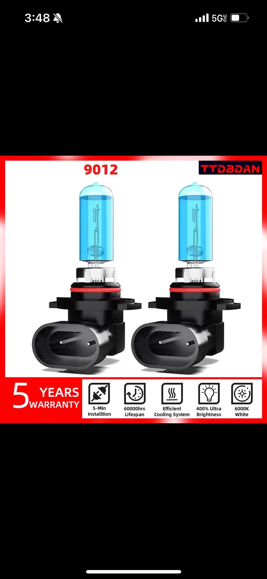 9012 Headlight Bulbs
