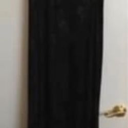 Black Long Dress Black Floral Print - Size Medium