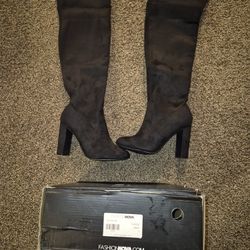 Fashion Nova High Rise Boots