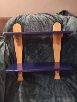 Wooden  Baseball Shelf 