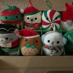 Squishmallow Christmas ornament set