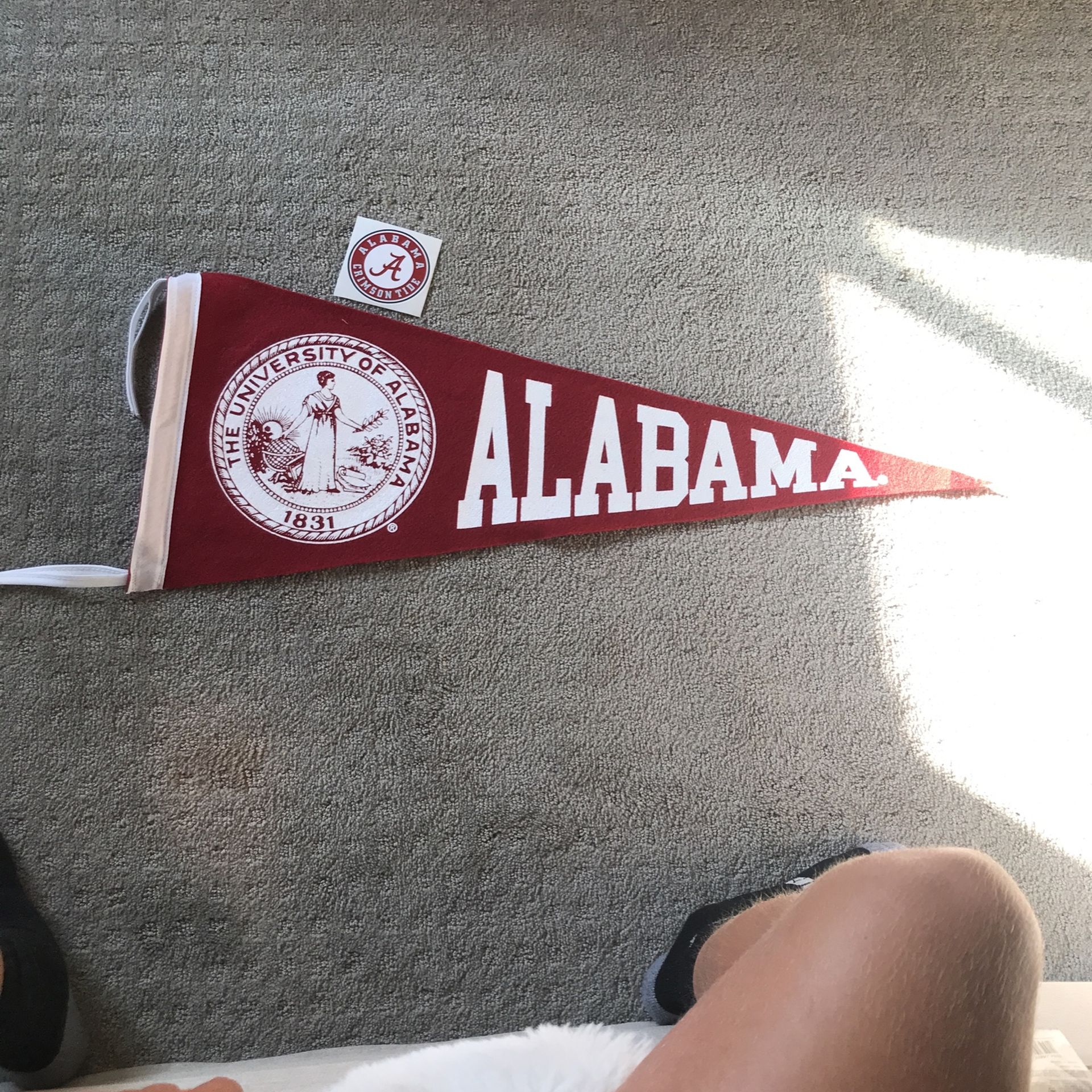University Of Alabama Pennant And Sticker.