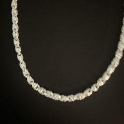 Beautiful 925 Sterling Silver Bamboo Necklace For a Man or Women 