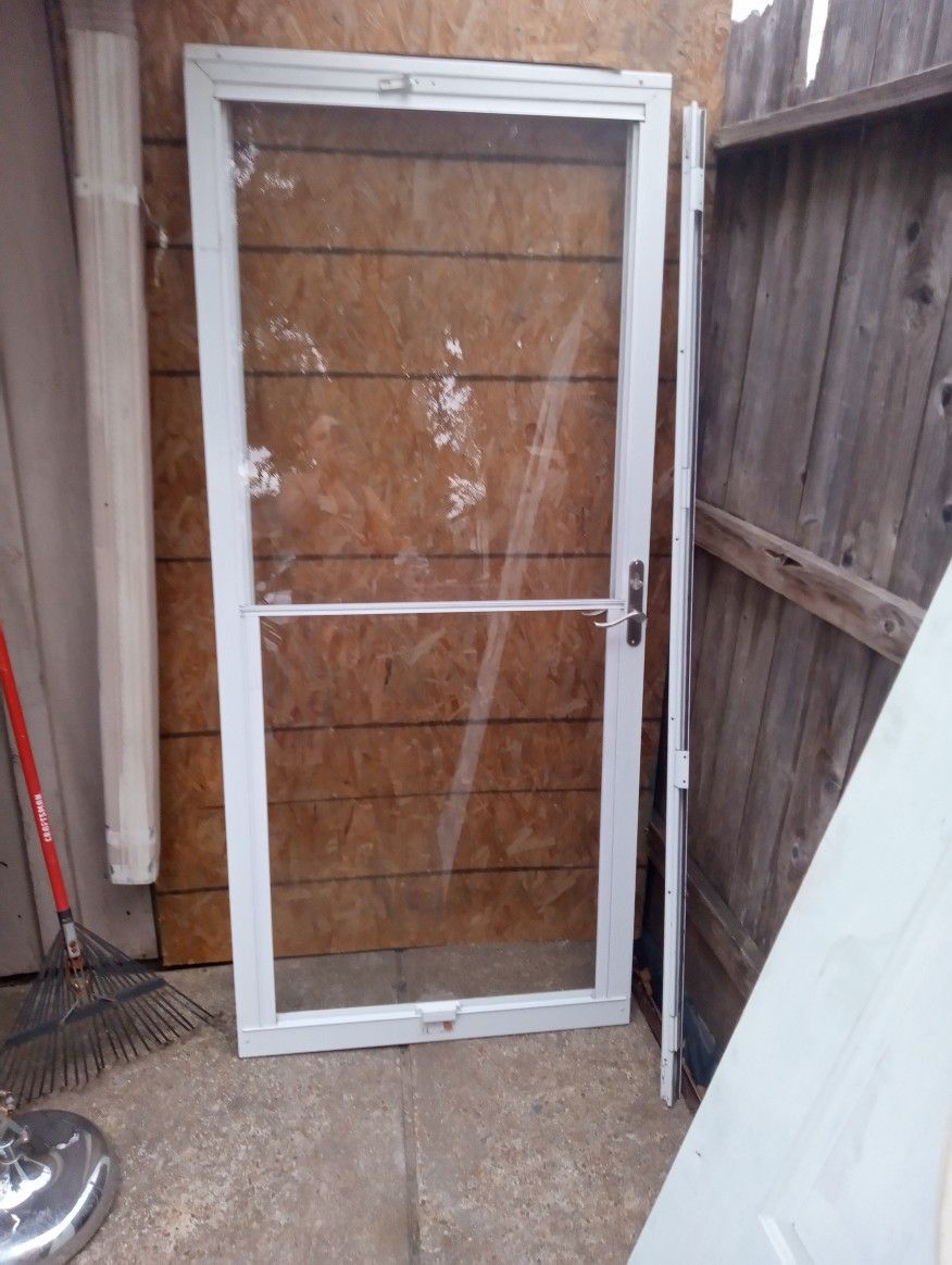 Front Glass Screen Door 79 n half by 35 inch