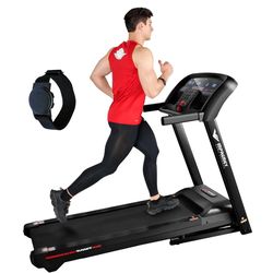 Impremey TM 105 Folding Treadmill, 15% Auto Incline & 350 lb Weight Capacity