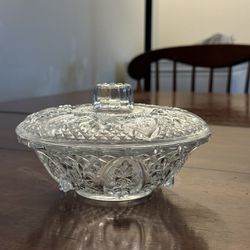 Crystal Bowl And Plate. 