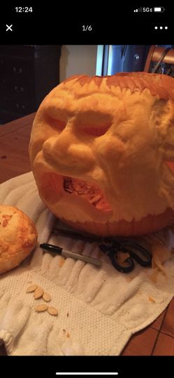 Fresh carved pumpkin 30$