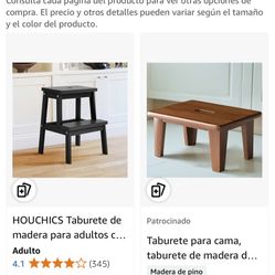 Taburete De Madera  Para Adultos  