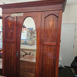 Antique Armoire And Vanity