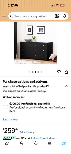 Black dresser