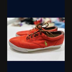 Polo Ralph Lauren Men’s Size 15D Boat Shoes Vaughn Orang Canvas Leather