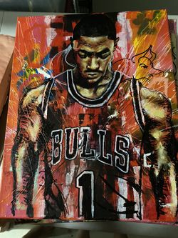 Derrick rose Chicago Bulls Painting