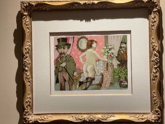 Charles Bragg artist proof “Bad Girls” 20” by 22” with frame