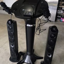 Singing Machine Karaoke Pedestal System Black