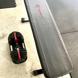 Bowflex Dumbbell And Flat Weight Bench 