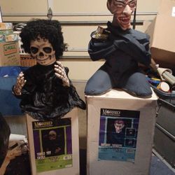 Insane Inmate & Table Tot Animatronic Halloween Decorations
