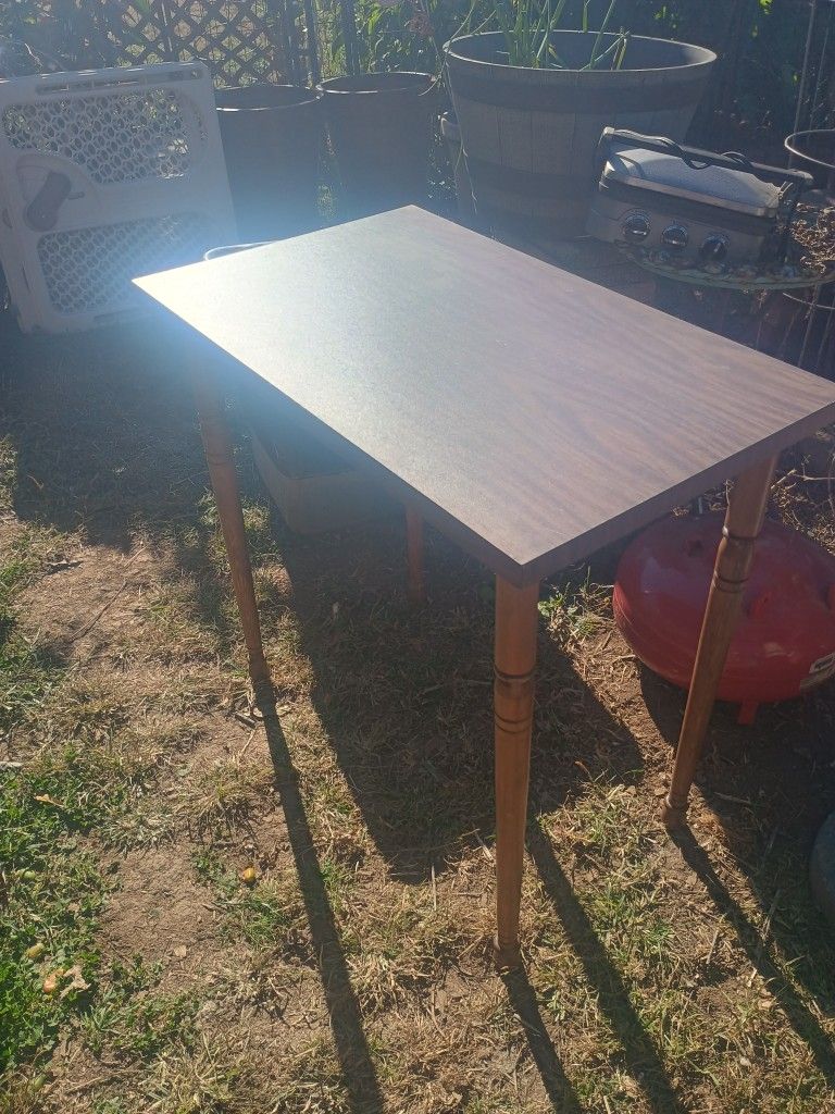 Solid Wooden Table The Legs Do Come Off Great For Thanksgiving Or Christmas For 2 People Maybe 4 People