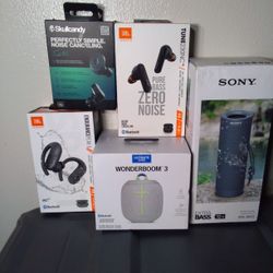 Noise Cancelling Headphones And Portable Speakers 