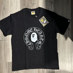 Bape baby milo chrome heart tee shirt 