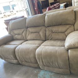Leather Suede Sofa Reclining Electric 🦖