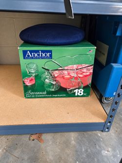 Anchor punch bowl set