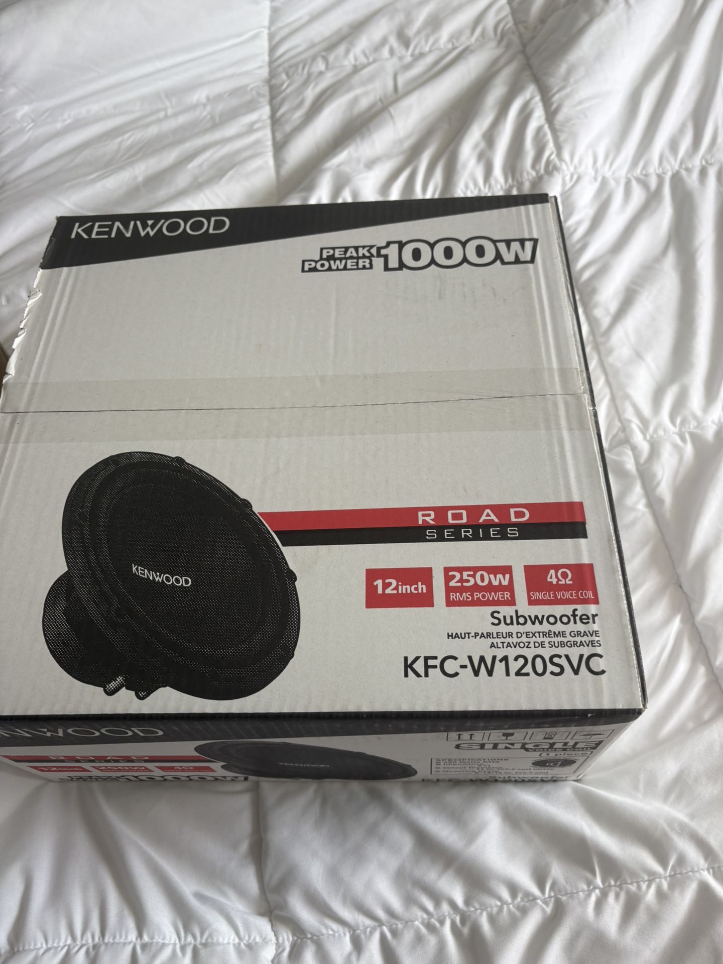 Audio Speaker Inch Subwoofer Kenwood Speakers 12 Inch In Box