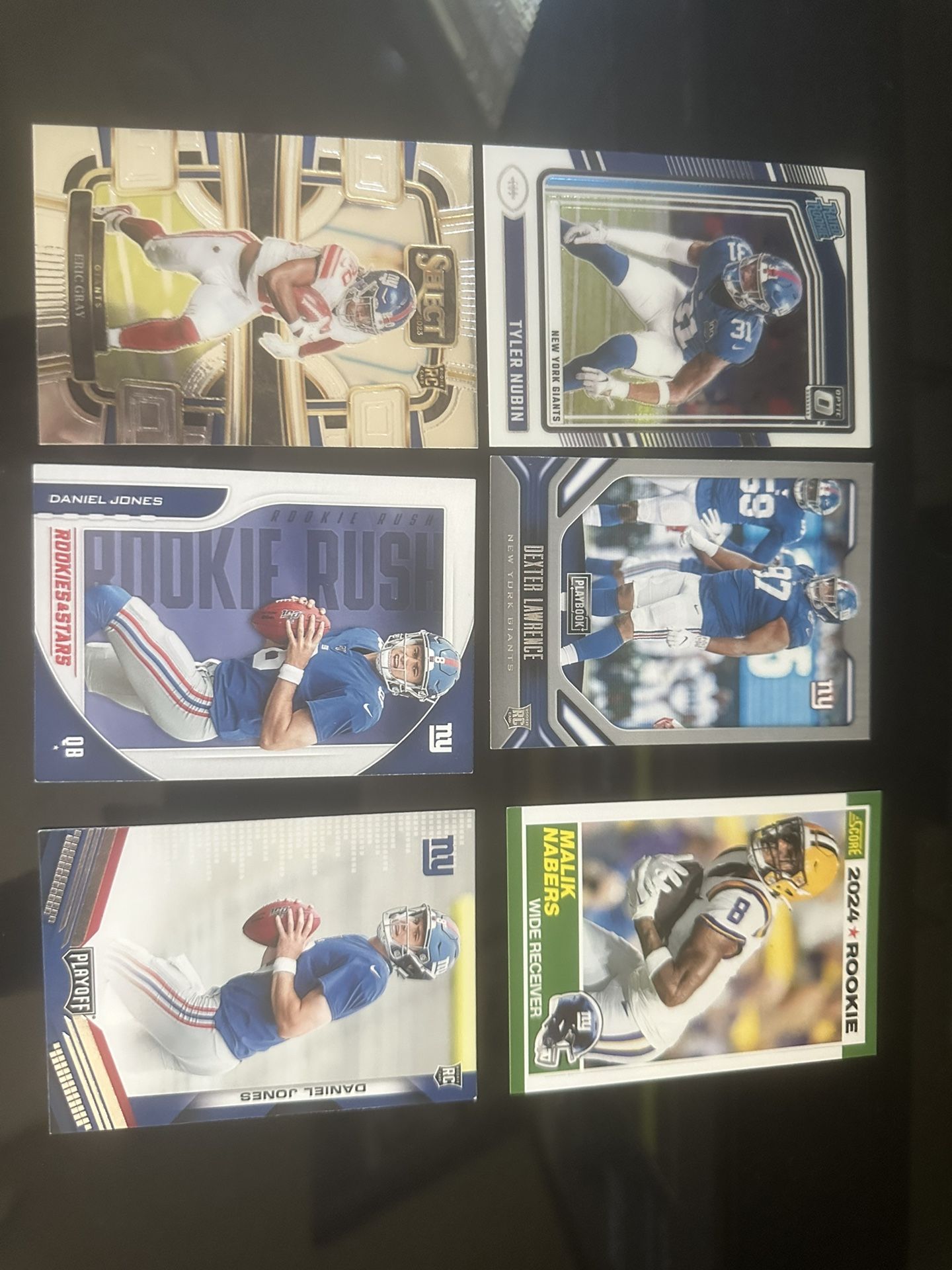 New York Giants 11 card football lot