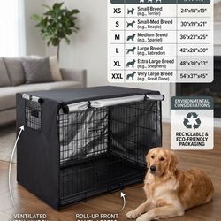 Dog Crate Cover – Black, Multi-Size 