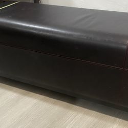 Long Leather Ottoman