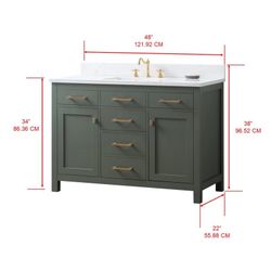 Ajhane 48" Single Vanity Available At JE Merchandise Outlet 🛑🛑🛑