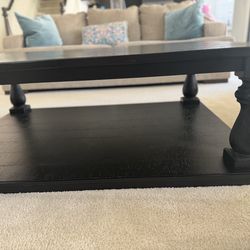 Modern Black ( very dark brown) Wood Coffee Table + End Table Set (Matching)