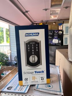2x Schlage Touch Smart Security Deadbolt Locks - Camelot Trim - Aged Bronze/Satin Chrome - Brand New