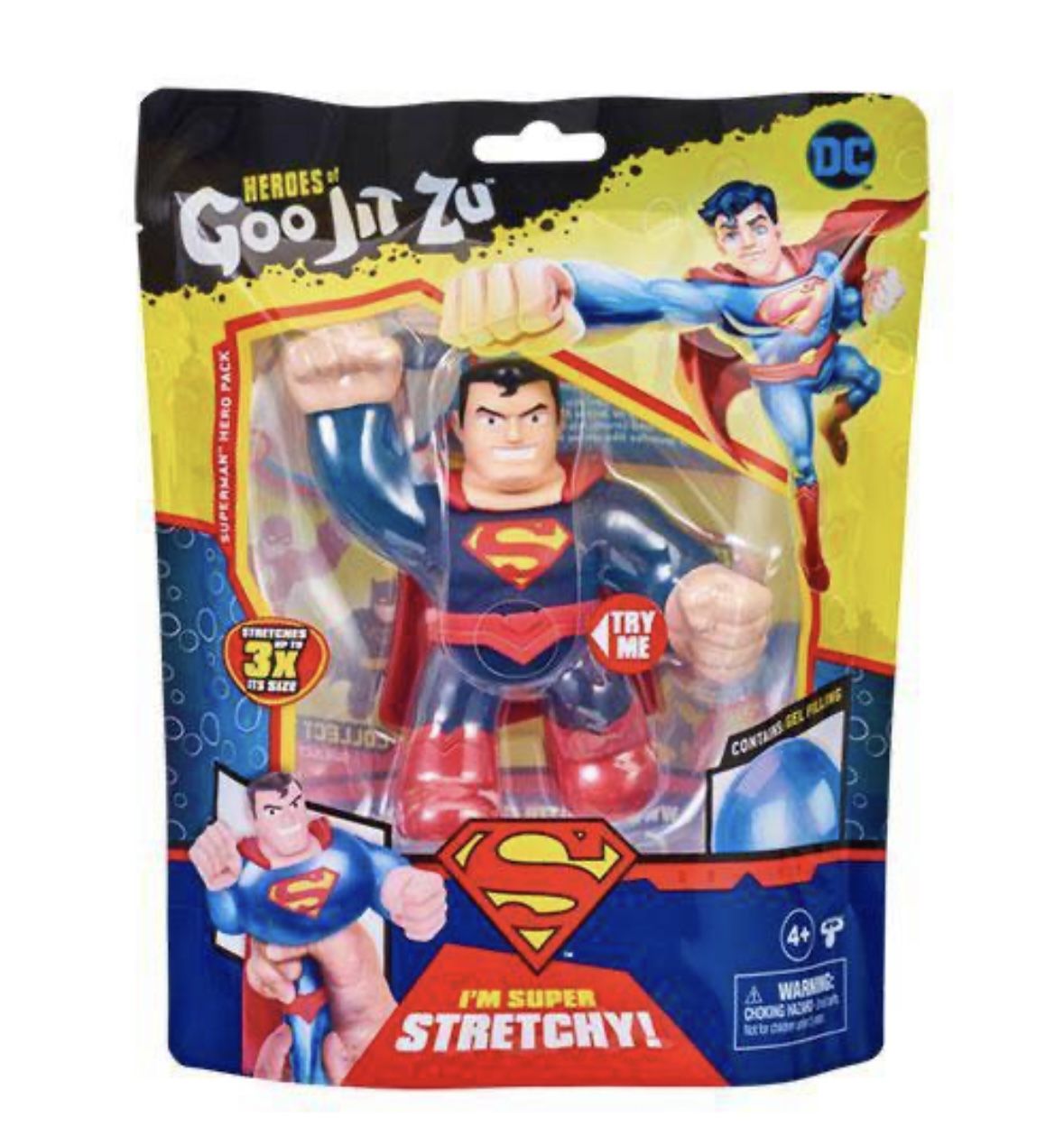 Heroes of Goo Jit Zu - Superman DC Hero Squishy 5” Figure - NWT