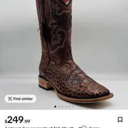 Size 11 Caiman Belly Emboss Cowboy boots