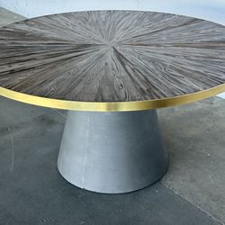 Brass And Wood Dining Table -Delivery Available