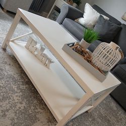 White coffee table