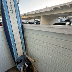 Surf Board, Stand, And Car Rack 