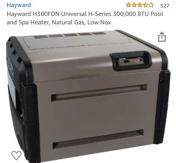 Hayward natural gas pool heater