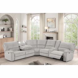 New Power 3 Recliner Sectional Couch! Great Features! Free Delivery 🚚!