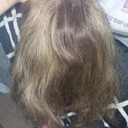 Middle Part 12"Bob Wig 100% Human Hair 