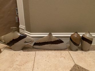 4 piece decorative vase set
