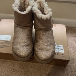Gold Glitter UGGS Size 10