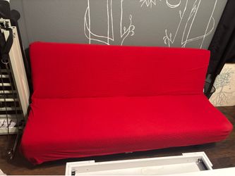Futon and fold out coffee table