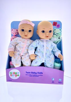 Gigglescape 14” Boy and Girl Twin Baby Dolls