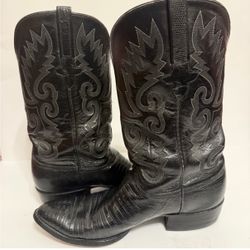 $1,750 Lucchese Men’s Vintage Western Cowboy Boots 100% Teju Lizard Leather