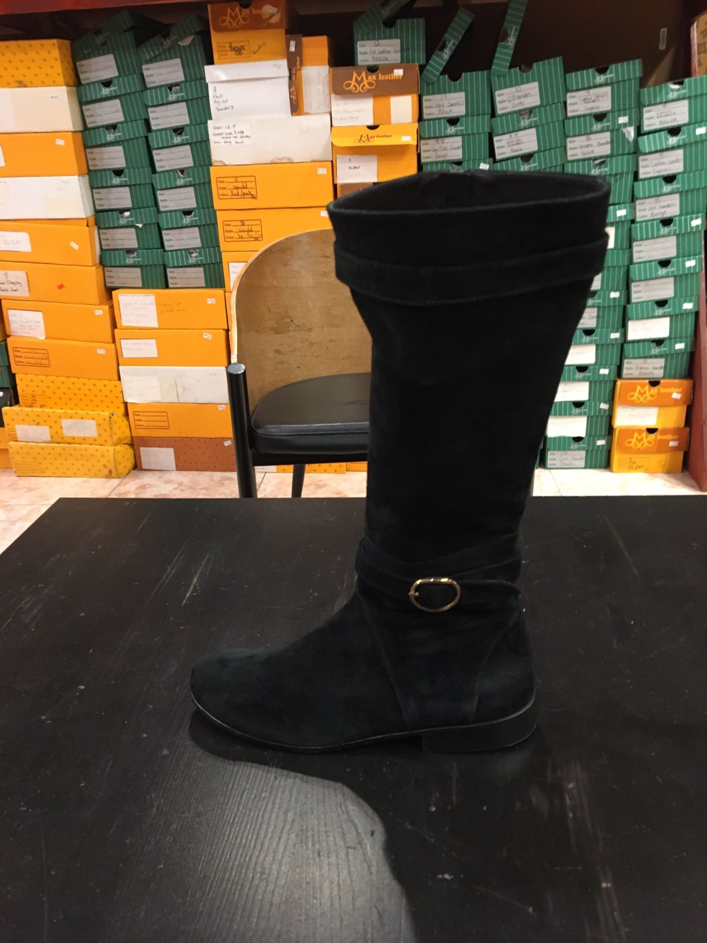 Black Suede Boots 