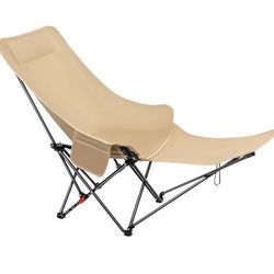Adjustable Lazy Chair 4-Angle Reclining Foldable Chair with Removable Cushion