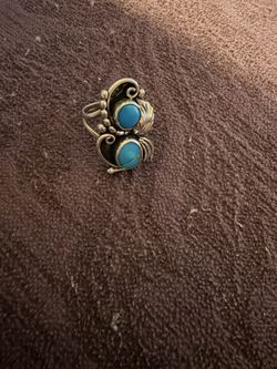 Sterling Silver And Turquoise Ring