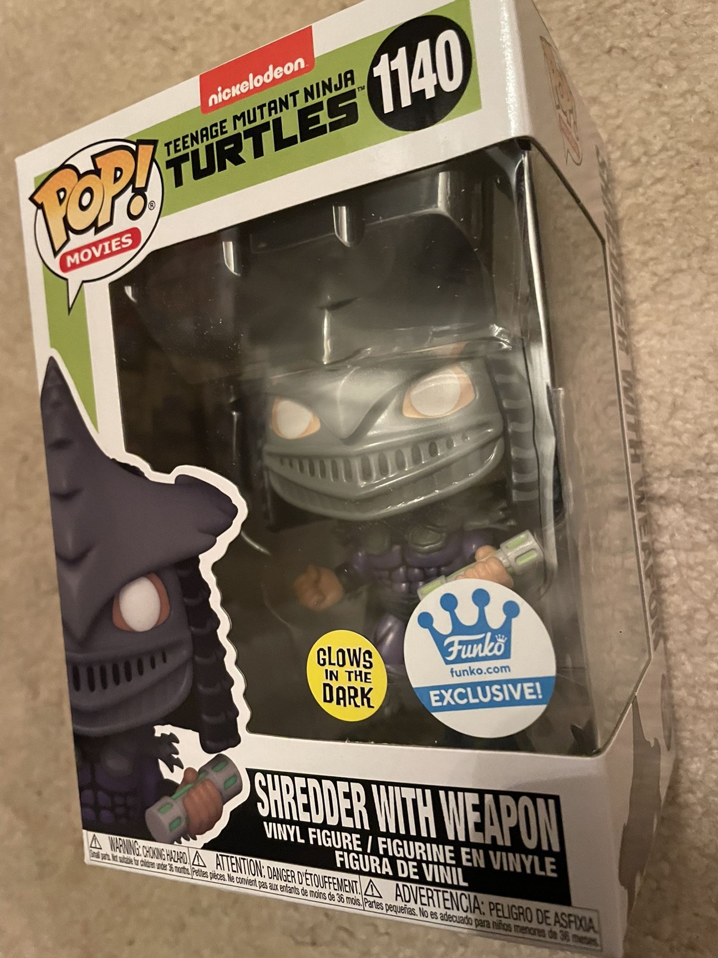 Funko Pop Exclusive Teenage Mutant Ninja Turtles Glow In The Dark Shredder